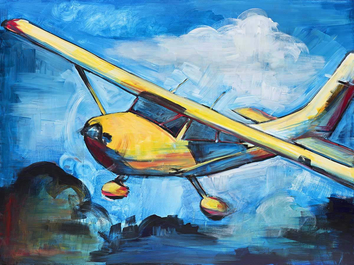 1200x900 Flying Is Her Muse - Plane Painting.