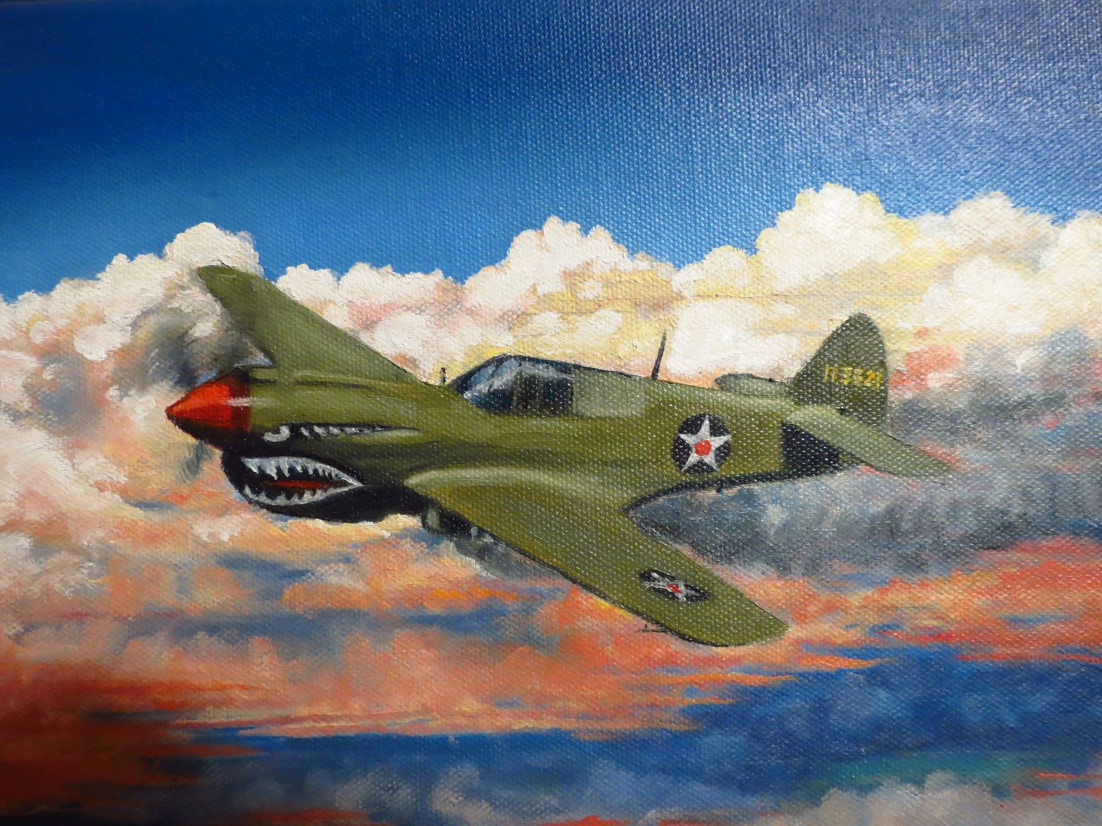 1600x1200 Our Father's World P 51 B Mustang Ww Ii Plane Painting - Plane Painting