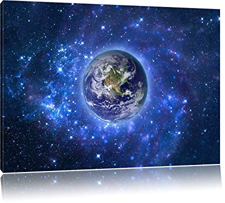 450x406 Planet Earth In Space, Format 60x40 On Canvas, Xxl Huge Pictures - Planet Earth Painting