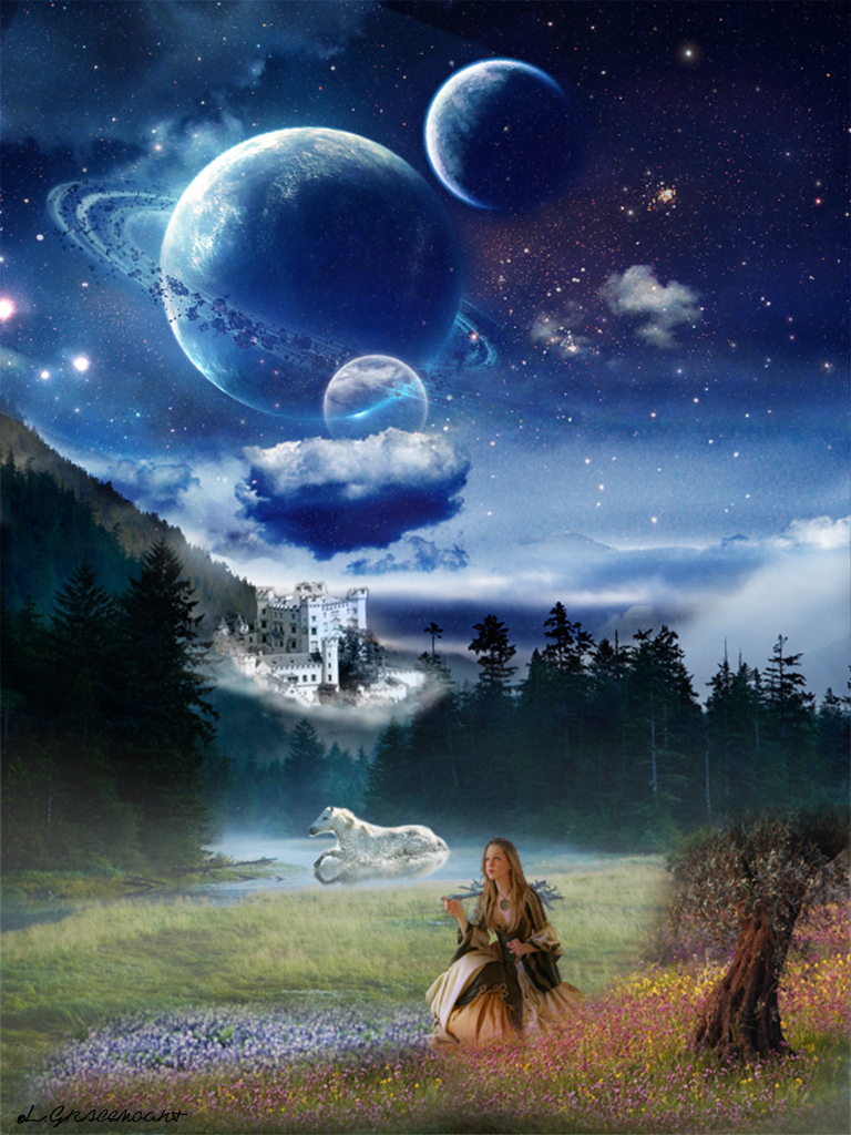 768x1024 Alien Planet Painting Lizzy Plantagenet - Planet Painting