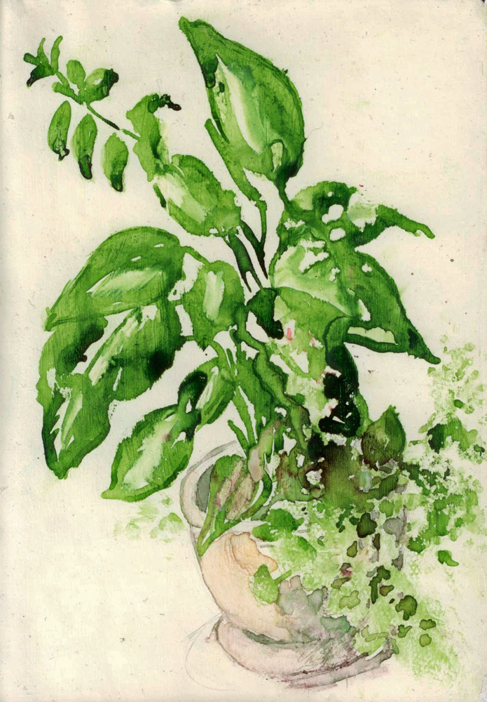 695x1000 Moleskine Painting - Plant Painting