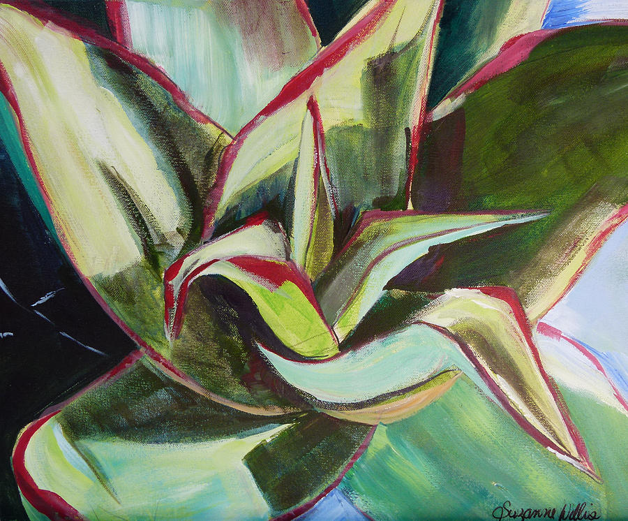 900x746 Aloe Plant Painting By Suzanne Willis - Plant Painting