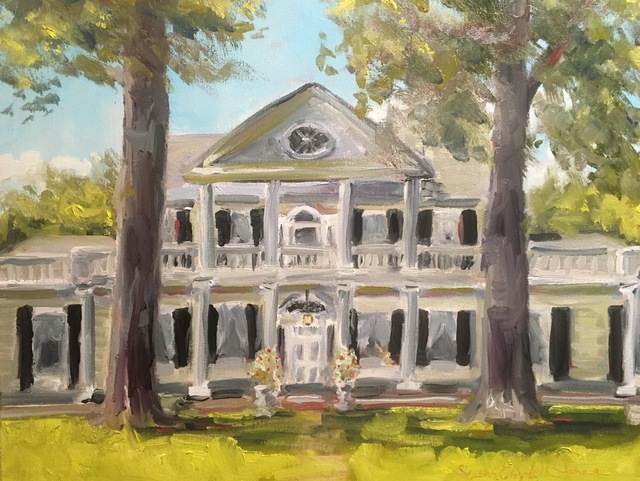 640x481 Susan Elizabeth Jones Artwork Linden Plantation Natchez - Plantation Painting