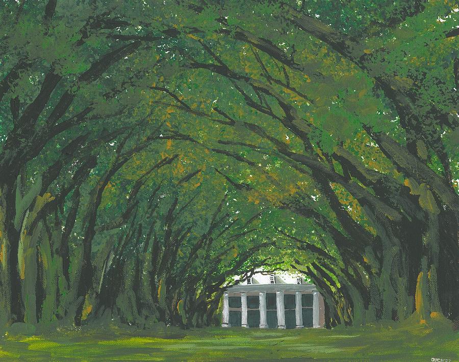 900x710 The Plantation Painting By Dc Decker - Plantation Painting