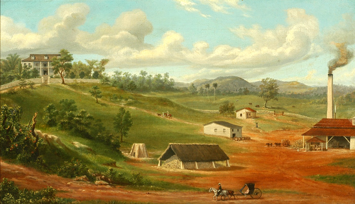 700x402 Cuban Sugar Plantation Charles Dewolf Attributed To Brownell - Plantation Painting