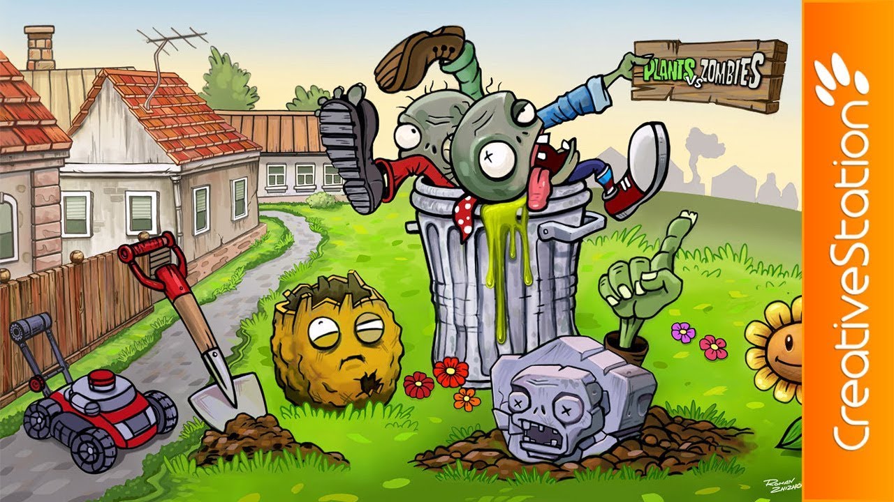 1280x720 Plants Vs Zombie - Plants Vs Zombies Painting
