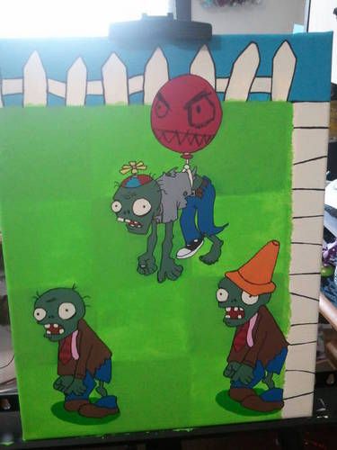 375x500 Plants Vs. Zombies Painting - Plants Vs Zombies Painting