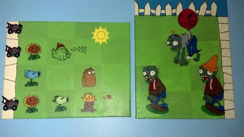 500x281 Plants Vs. Zombies Paintings - Plants Vs Zombies Painting