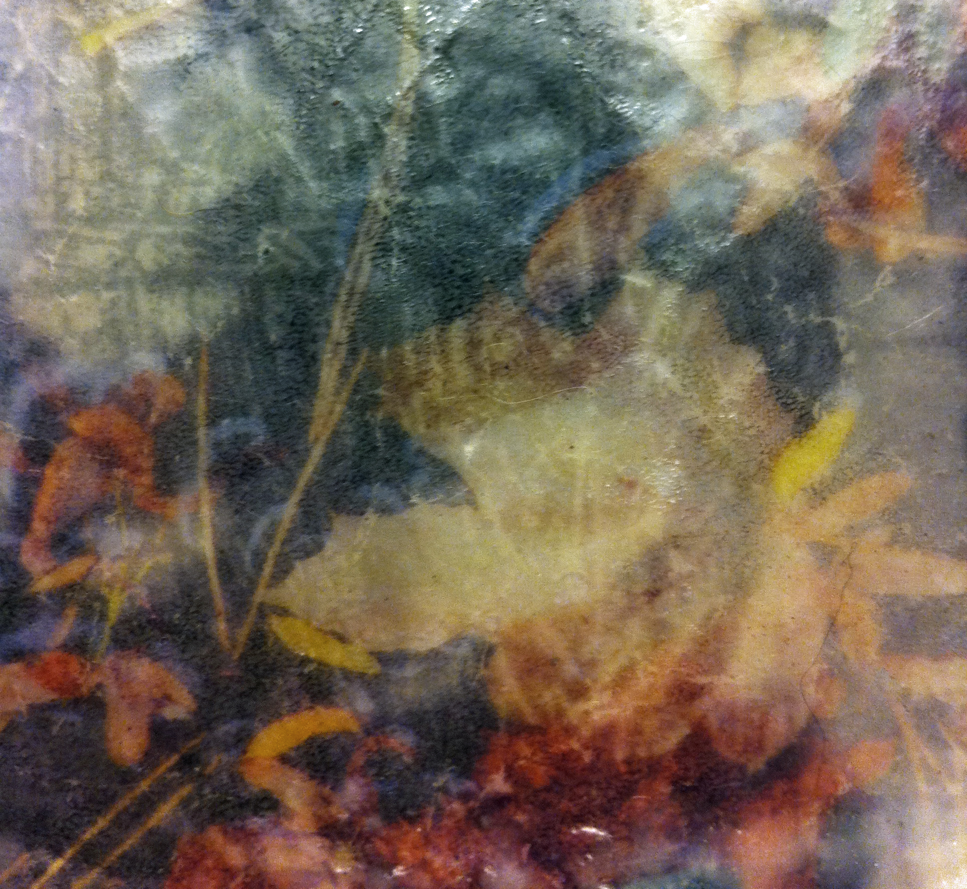 1936x1781 Pavillon Chinois Ii Close Up Plaster Of Paris Encaustic Canvas - Plaster Of Paris Painting On Canvas