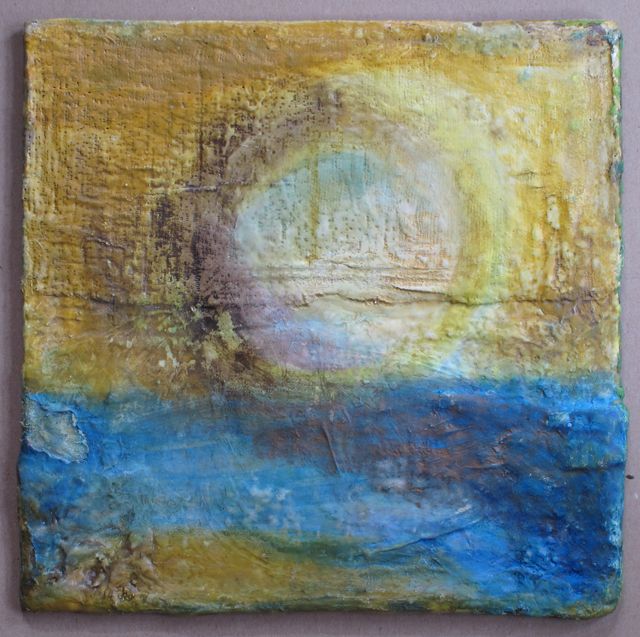 640x637 These Are So Pretty! Painting Textured Surfaces Made Out - Plaster Of Paris Painting On Canvas