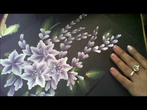 480x360 One Stroke Painting Tutorial Decorative Flowers On Plaster - Plaster Of Paris Painting Techniques