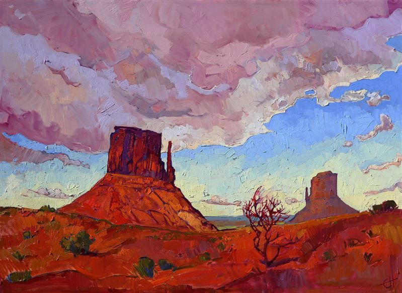 799x583 Monument Valley Original Oil Painting Of The Colorado Plateau By - Plateau Painting