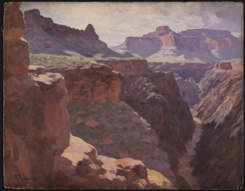 963x750 Plateau, Bright Angel Trail, Grand Canyon William Robinson Leigh - Plateau Painting
