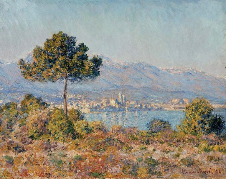 767x610 Antibes Seen From The Plateau Notre Dame 1888 Painting Claude - Plateau Painting