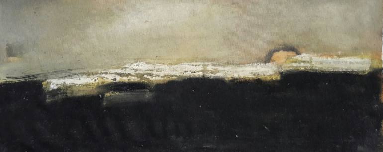 770x305 Saatchi Art Sunset In The Plateau Painting By Carolina Himmel - Plateau Painting