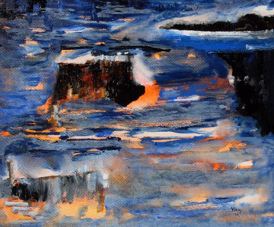 550x455 Artwork By Vinay Sane - Plateau Painting