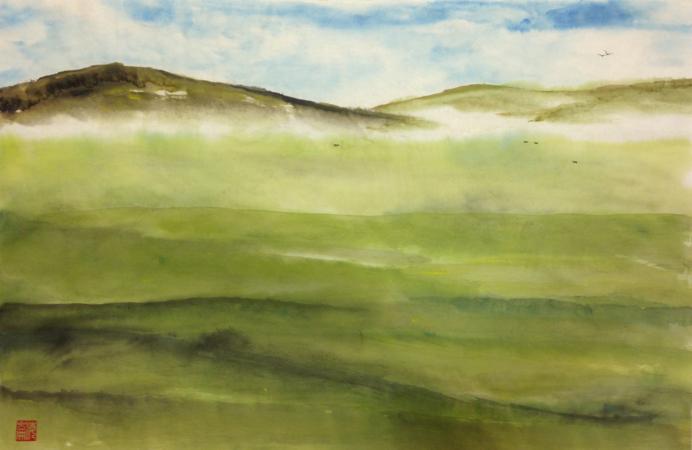 2882x1873 The Sky Has Roots In The Earth Helene Averous - Plateau Painting