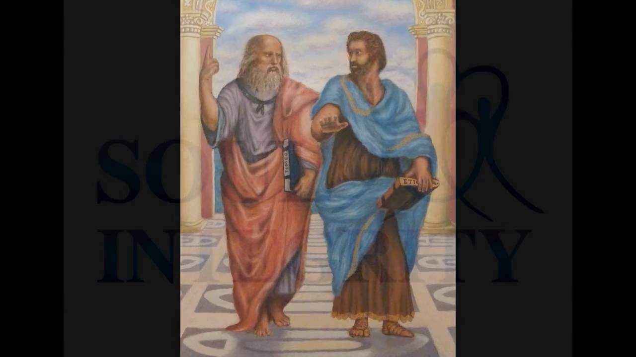 1280x720 Painting Plato And Aristotle A La Raphael By Nick Davies - Plato And Aristotle Painting