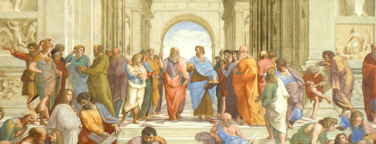 1260x485 Philosophers Of The Year Aristotle, Kant, And Plato [Quiz] Oupblog - Plato And Aristotle Painting