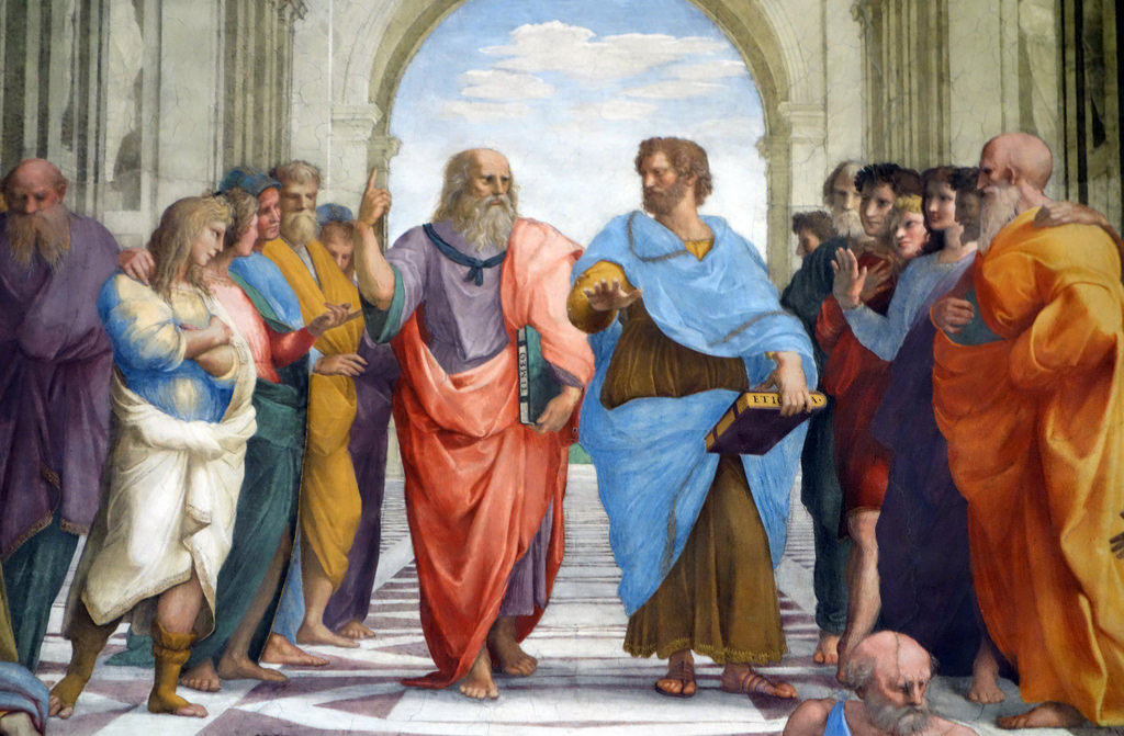 1024x671 Raphael, Plato And Aristotle (Close) Raphael, School - Plato And Aristotle Painting