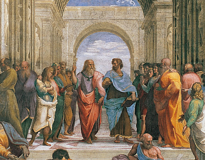 668x521 Raphael - Plato And Aristotle Painting