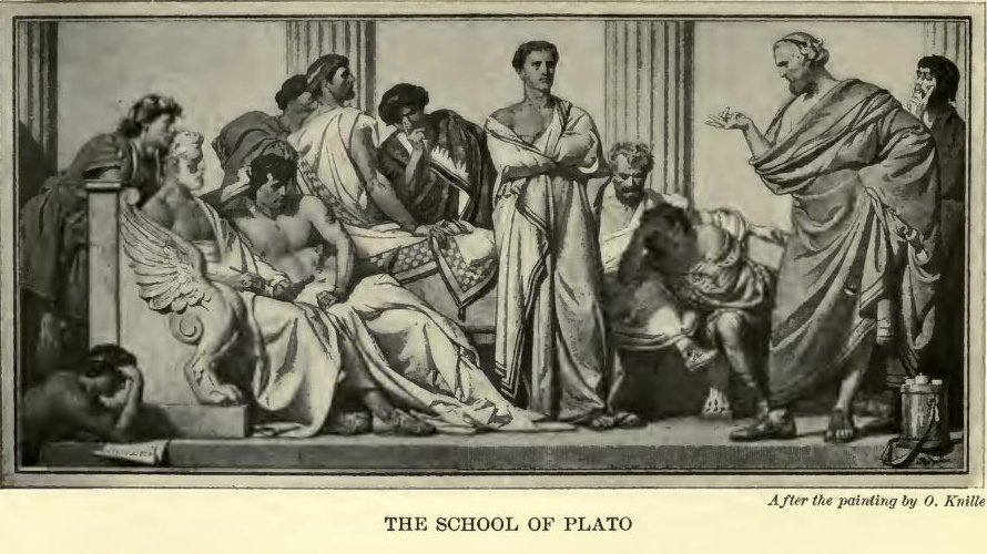 890x500 The School Of Plato After The Painting By O. Knille - Plato Painting