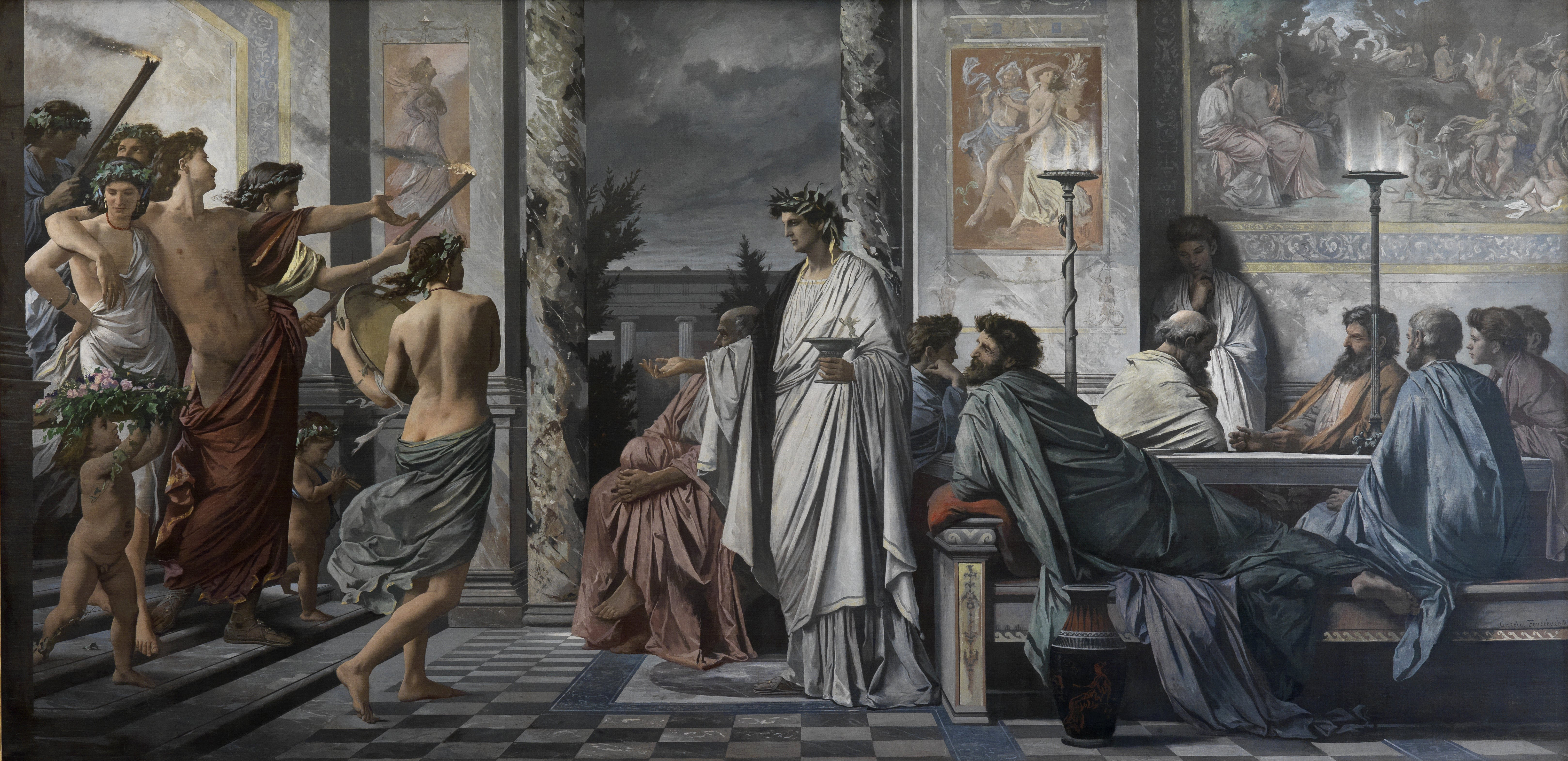 6472x3142 Fileplato's Symposium - Plato Painting