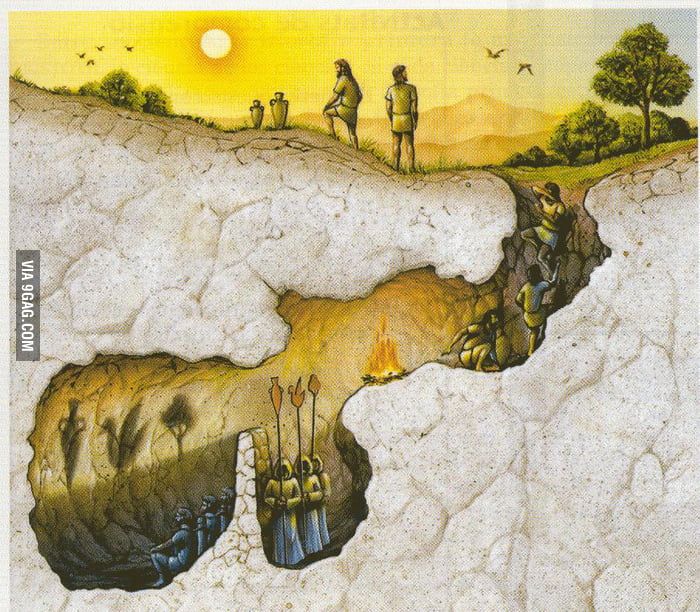 700x612 Plato's Allegory Of The Cave Just Think About It - Platos Cave Painting