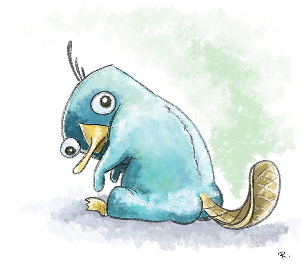 600x534 Perry The Platypus Cutie Style By Mayu - Platypus Painting