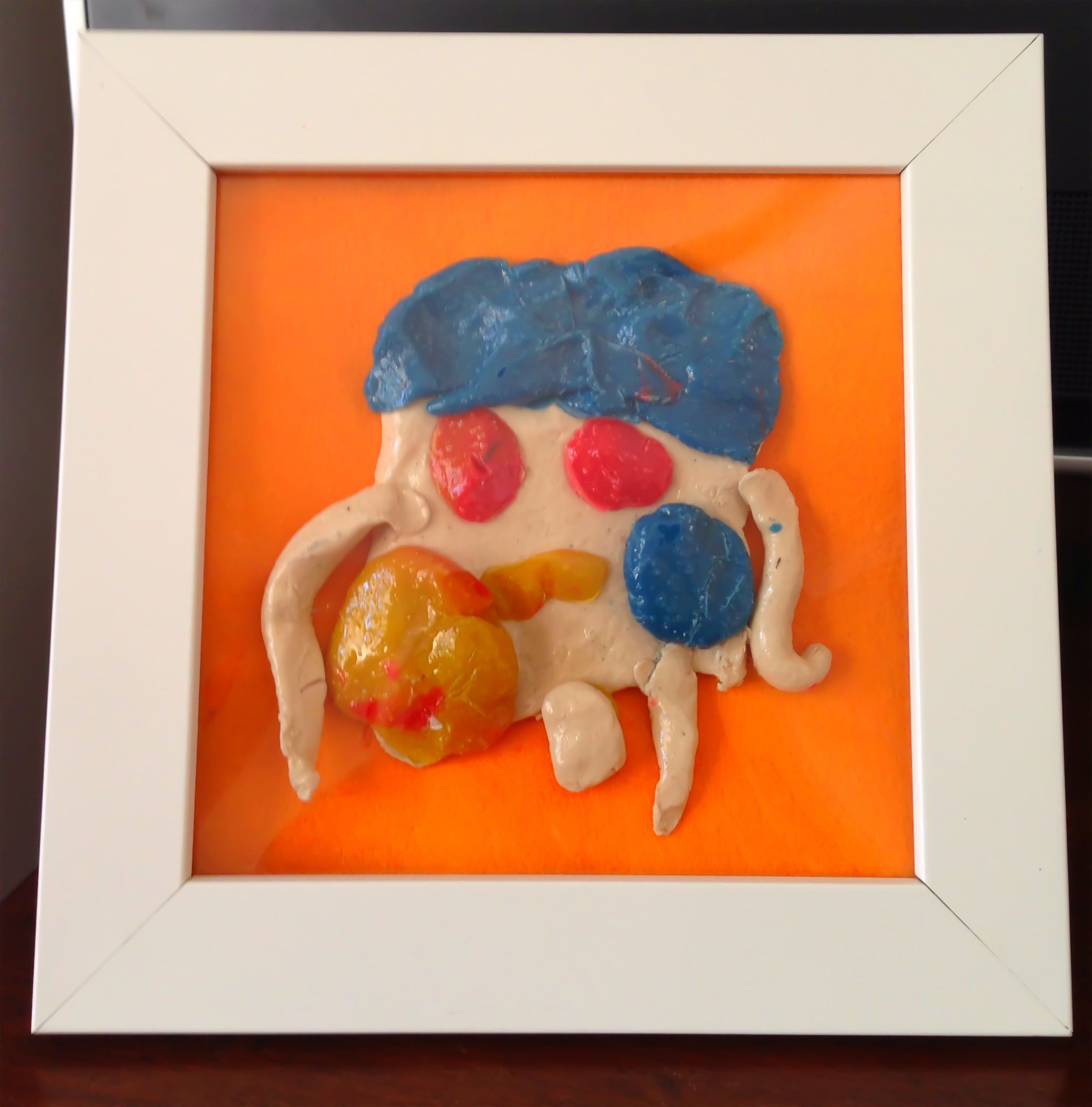 2246x2276 Spray Your Kids Play Doh Sculpture In Polyurethane To Preserve - Play Doh Painting