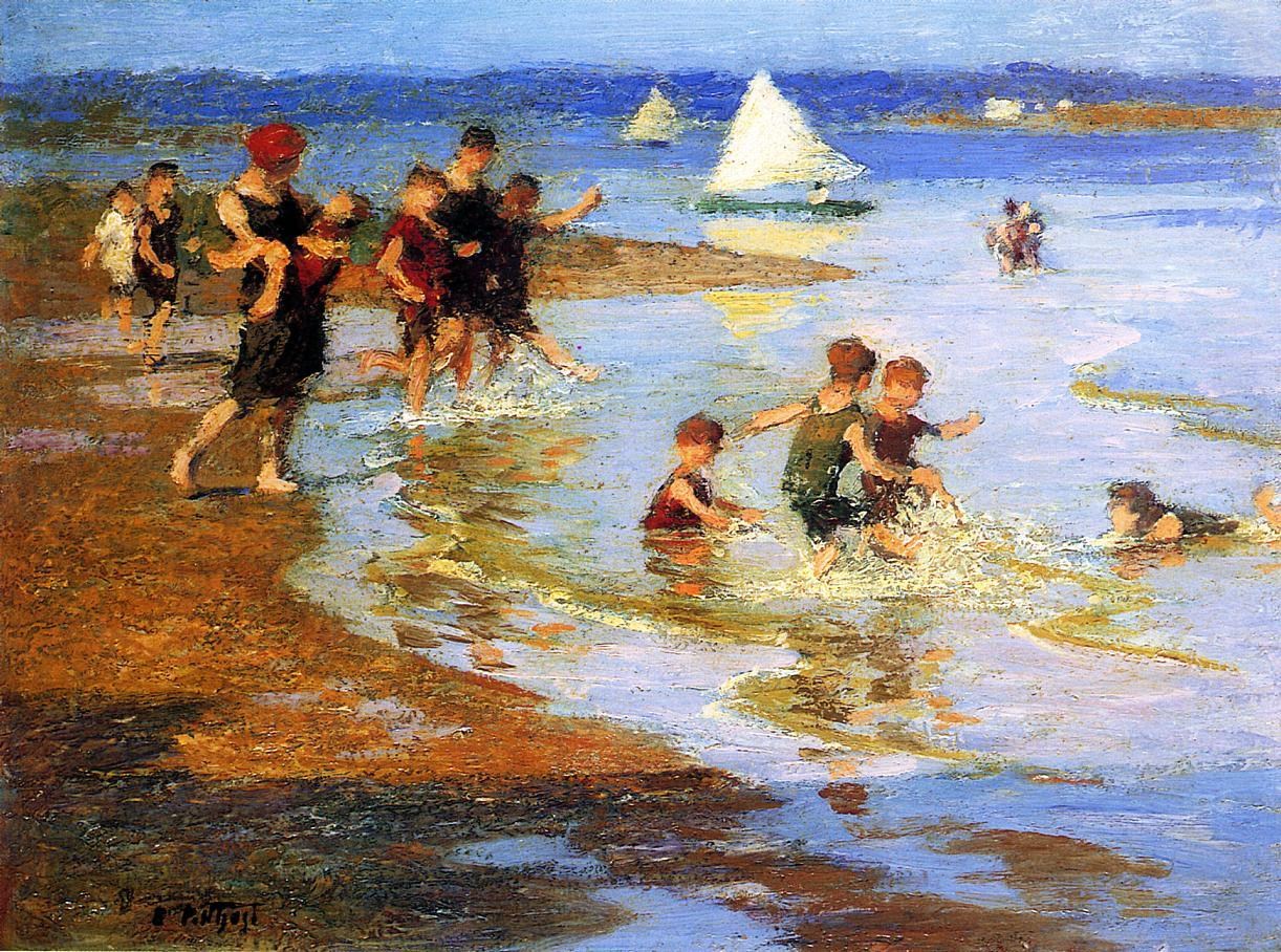 1222x908 Edward Henry Potthast Children - Play Painting