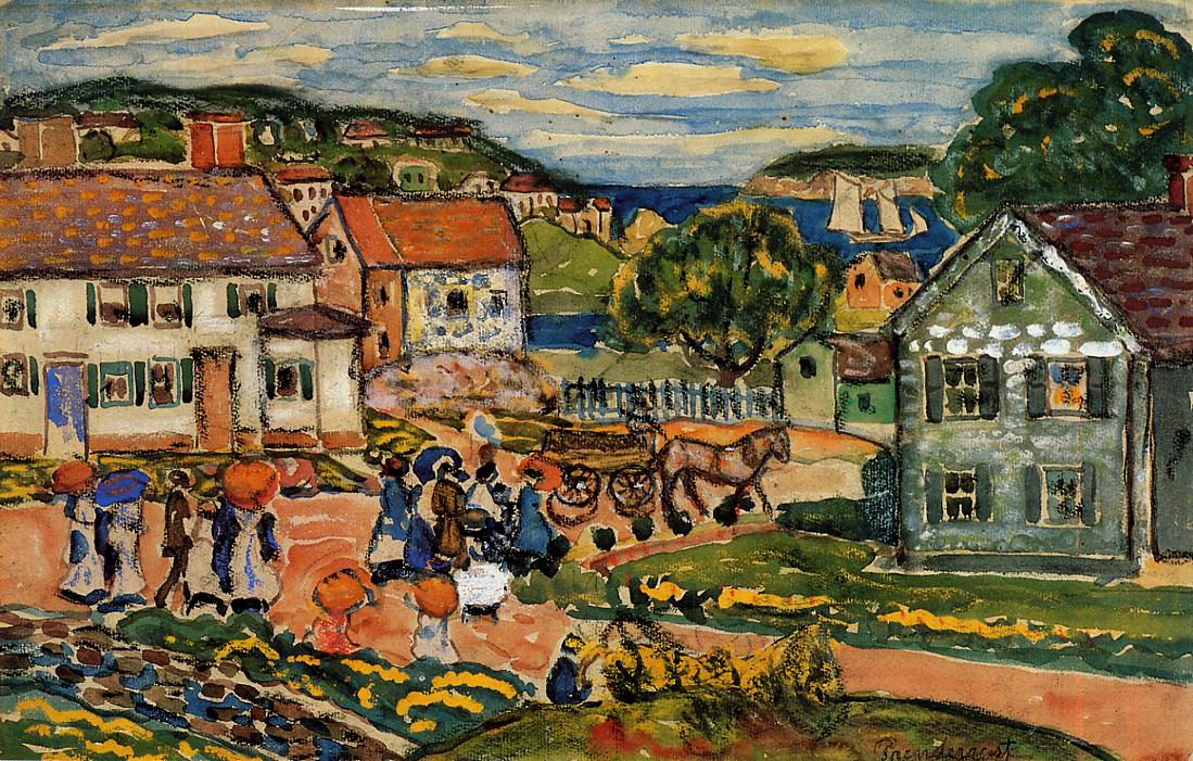1099x701 Flashback Photos Maurice Prendergast Paints New England - Play Painting