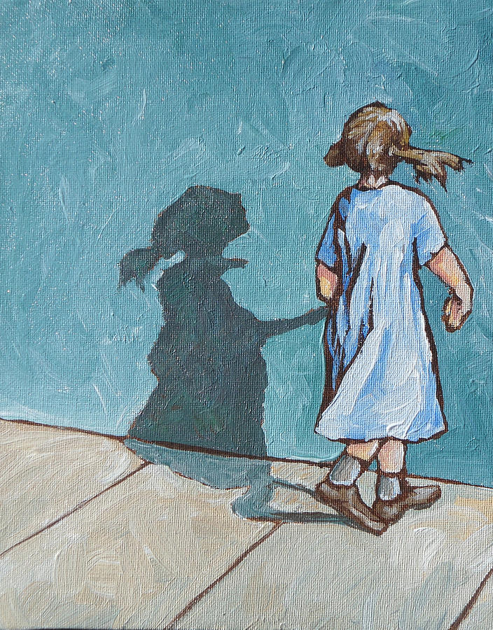 704x900 Shadow Play Painting By Sandy Tracey - Play Painting