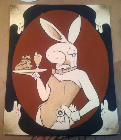 405x469 If It's Hip, It's Here (Archives) More Contemporary Artists - Playboy Bunny Painting