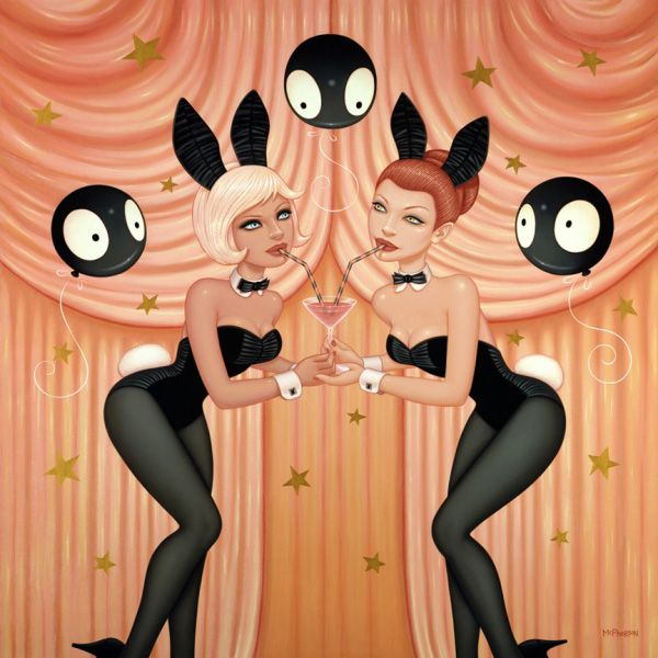 600x600 Illustrations By Tara Mcpherson Painting Gallery, Artist - Playboy Bunny Painting