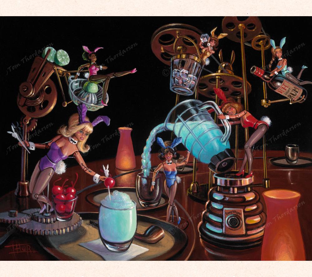 1000x890 Bunny Dippin Daiquiri Doohicky - Playboy Bunny Painting