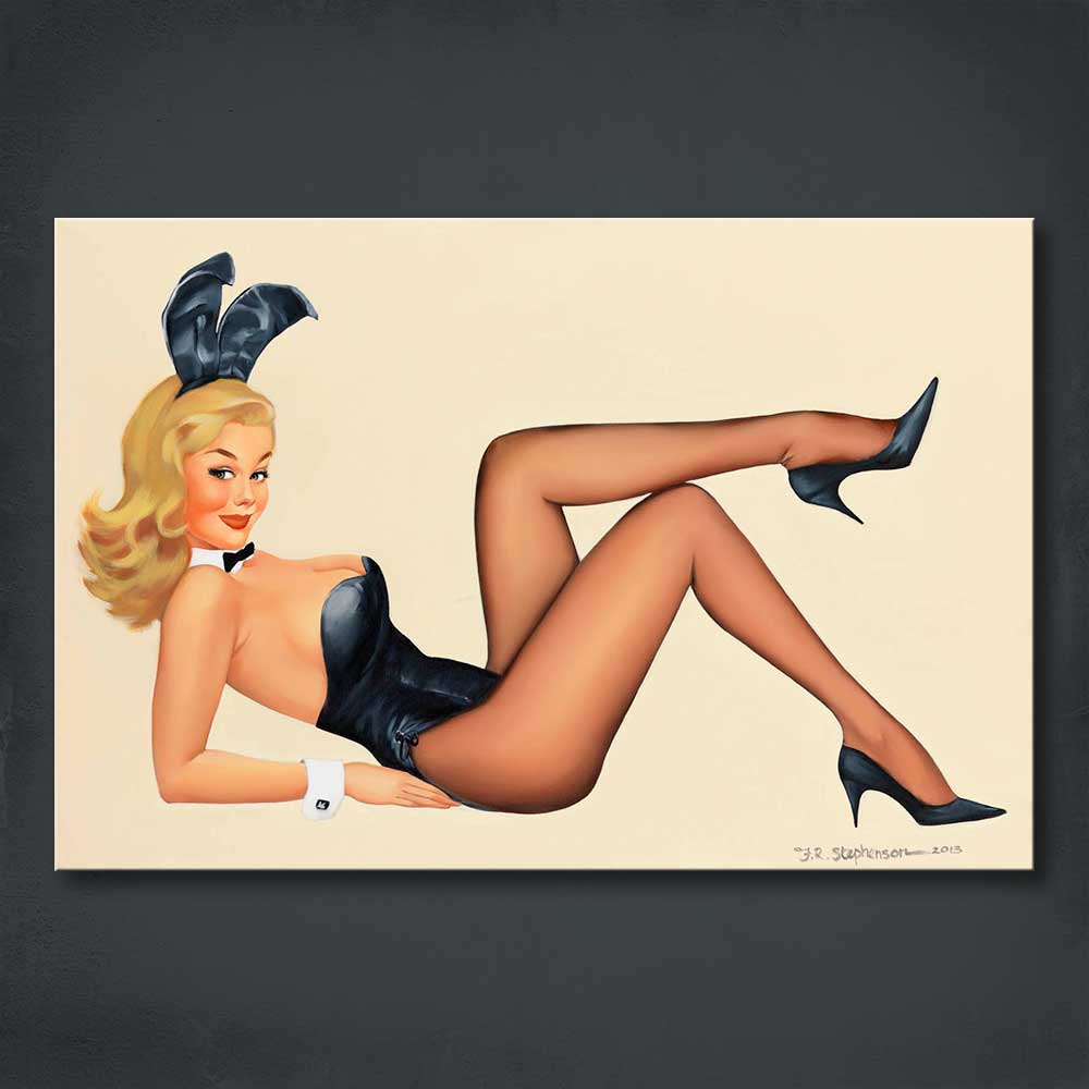 1000x1000 Bunny Oil Painting 6 - Playboy Bunny Painting