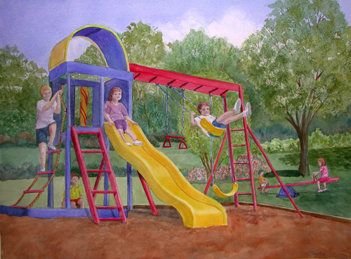 500x368 Corporate Paintings - Playground Painting