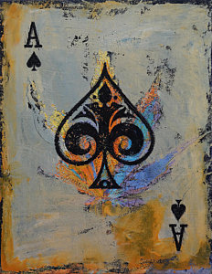 232x300 Pique Paintings Fine Art America - Playing Card Painting