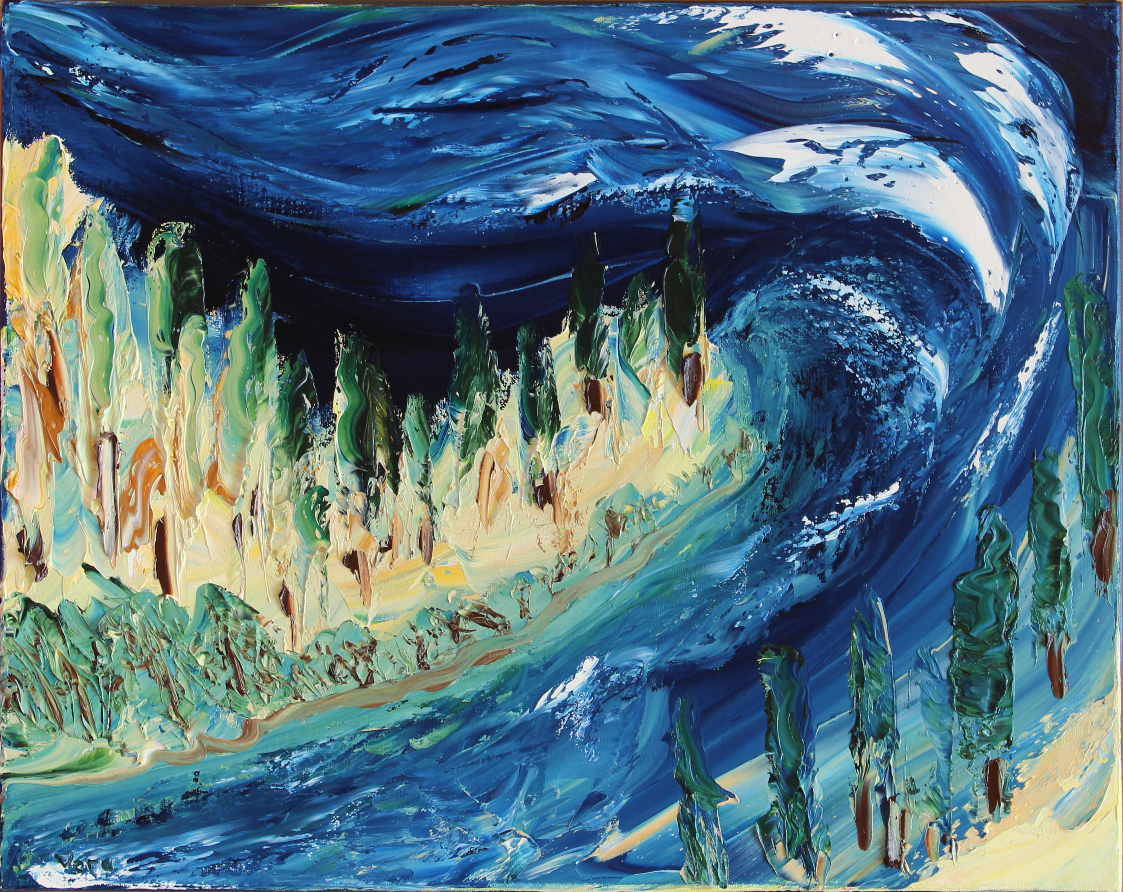 3619x2874 Sending Up The Pleiades Vera Wilde - Pleiades Painting