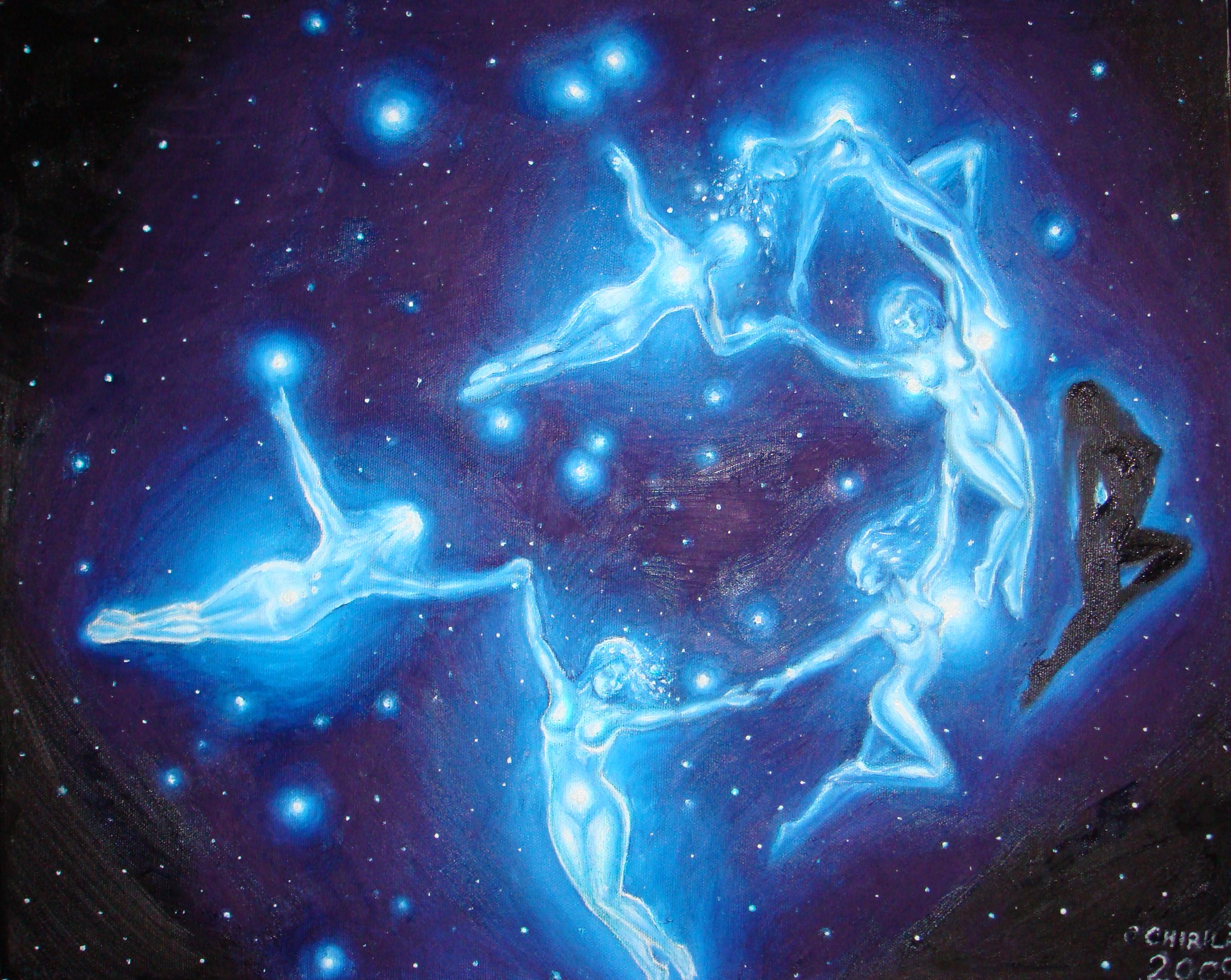 3073x2446 The Pleiades Korinna's Universe - Pleiades Painting