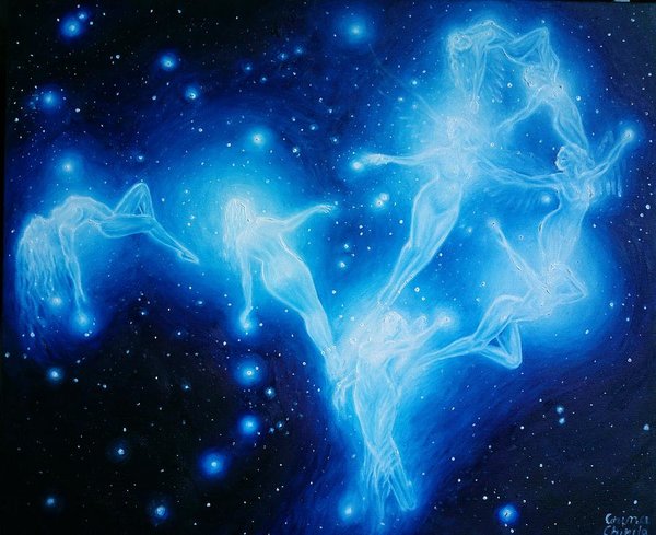 600x489 The Pleiades Art Print By Chirila Corina - Pleiades Painting