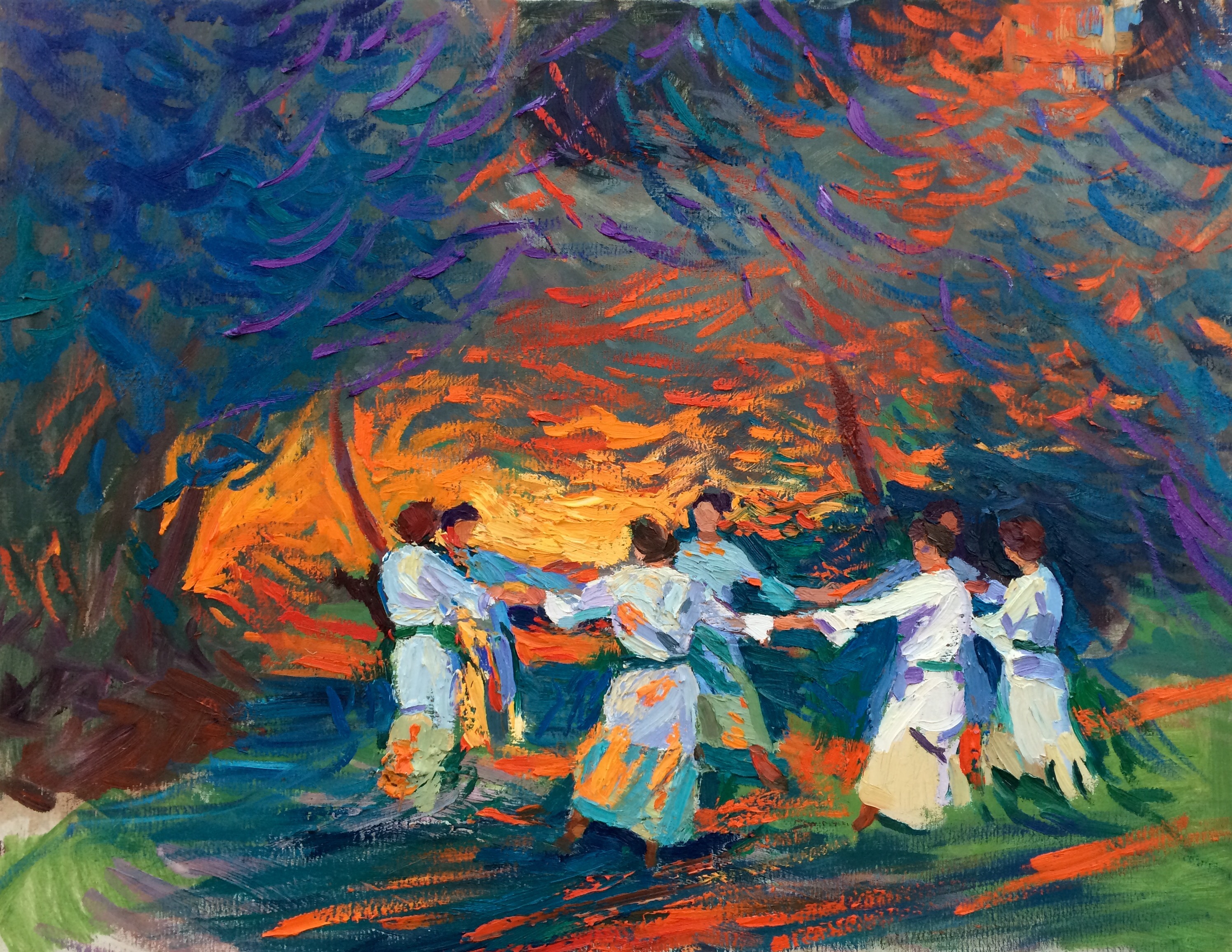 2992x2312 The Seven Sisters ( Dance Of The Pleiades). 70x90cm. Van - Pleiades Painting