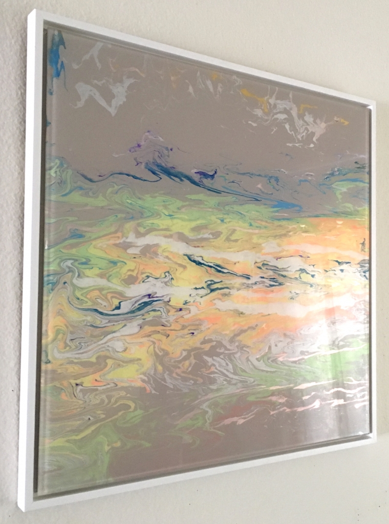 760x1023 Abstract Shape, Original Painting On Plexiglass, Handmade - Plexiglass Painting Art