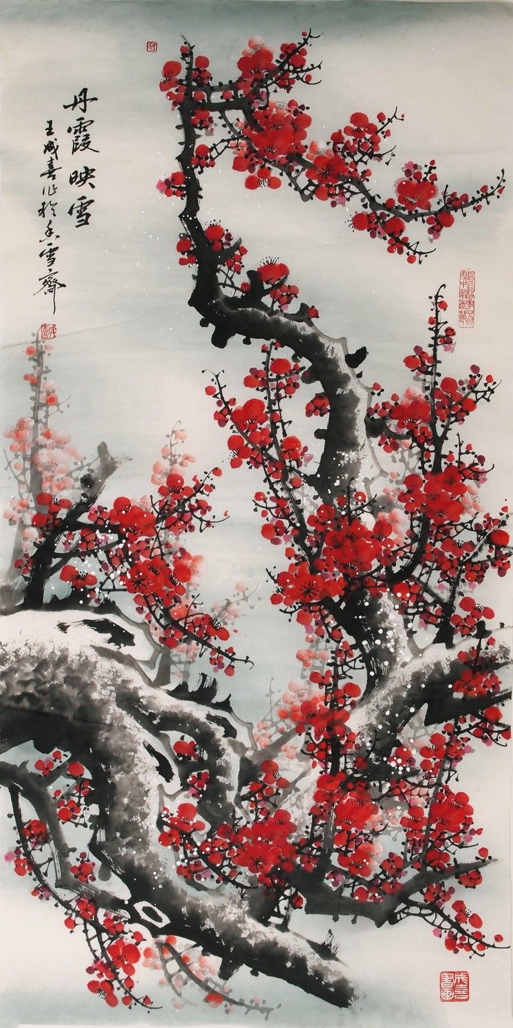 746x1493 Plum - Plum Blossom Painting