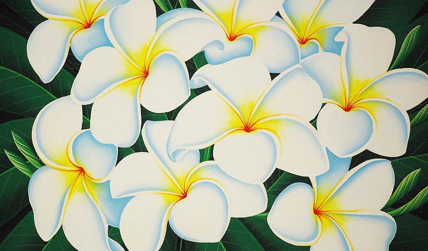 850x499 Auc Islandstyle Rakuten Global Market Modern Asian Interior - Plumeria Flower Painting