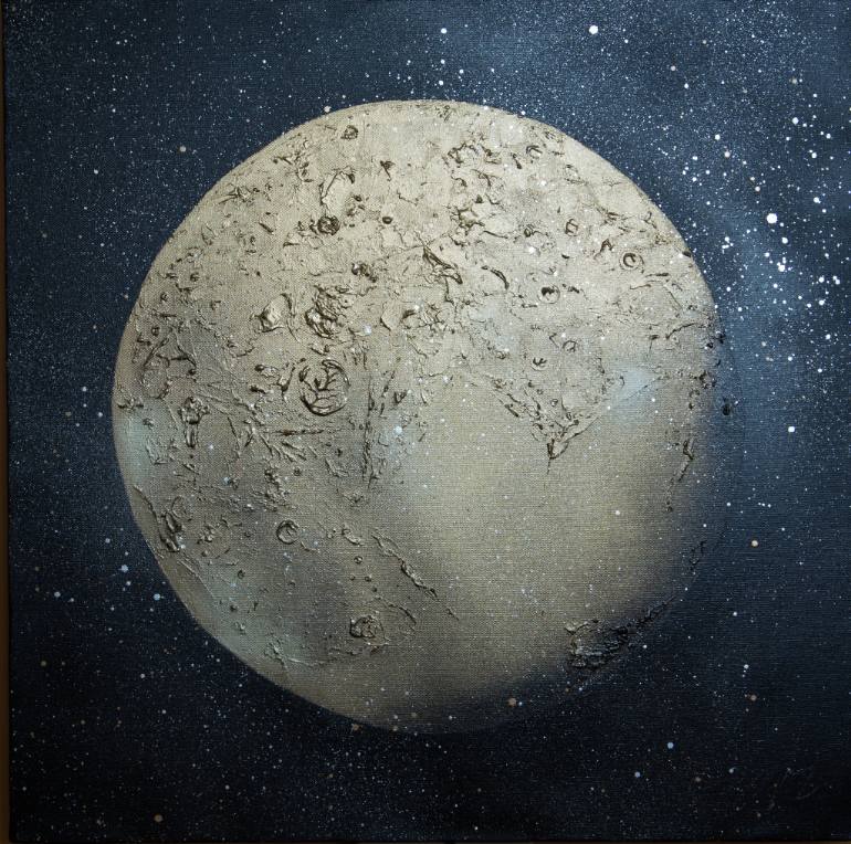 770x764 Saatchi Art 134340 Pluto Painting By Tomoya N - Pluto Painting