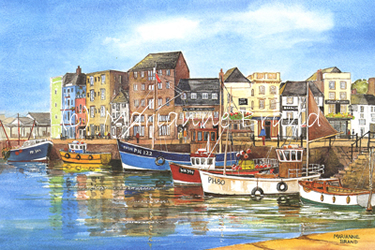 375x250 Paintings By Marianne Brand - Plymouth Harbor Painting