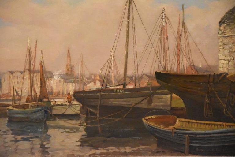 768x513 Plymouth Harbour Painting By Donald Henry Floyd For Sale - Plymouth Harbor Painting
