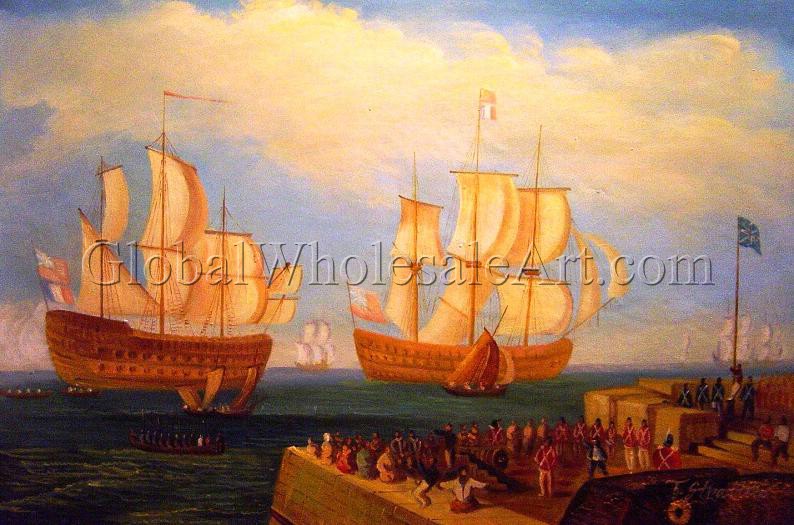 794x525 Joseph Mallard William Turner - Plymouth Harbour Painting